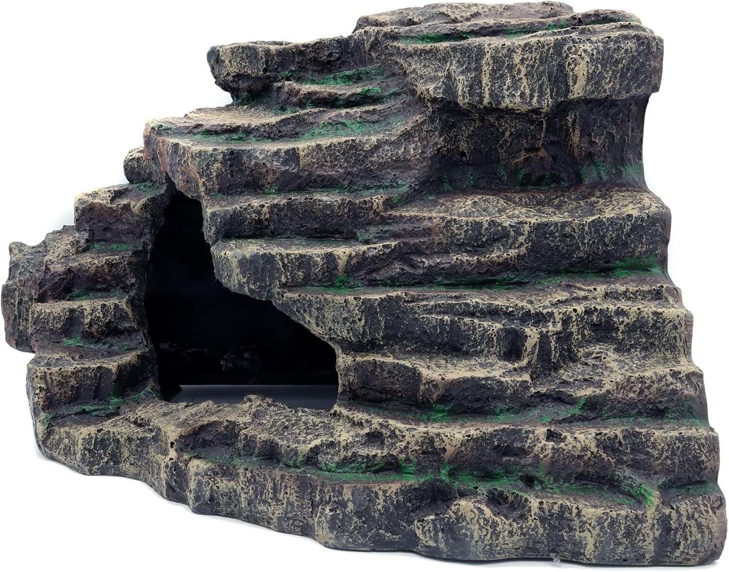Natural Rock Appearance Extra Large Hideout for Bearded Dragons and Small Pets