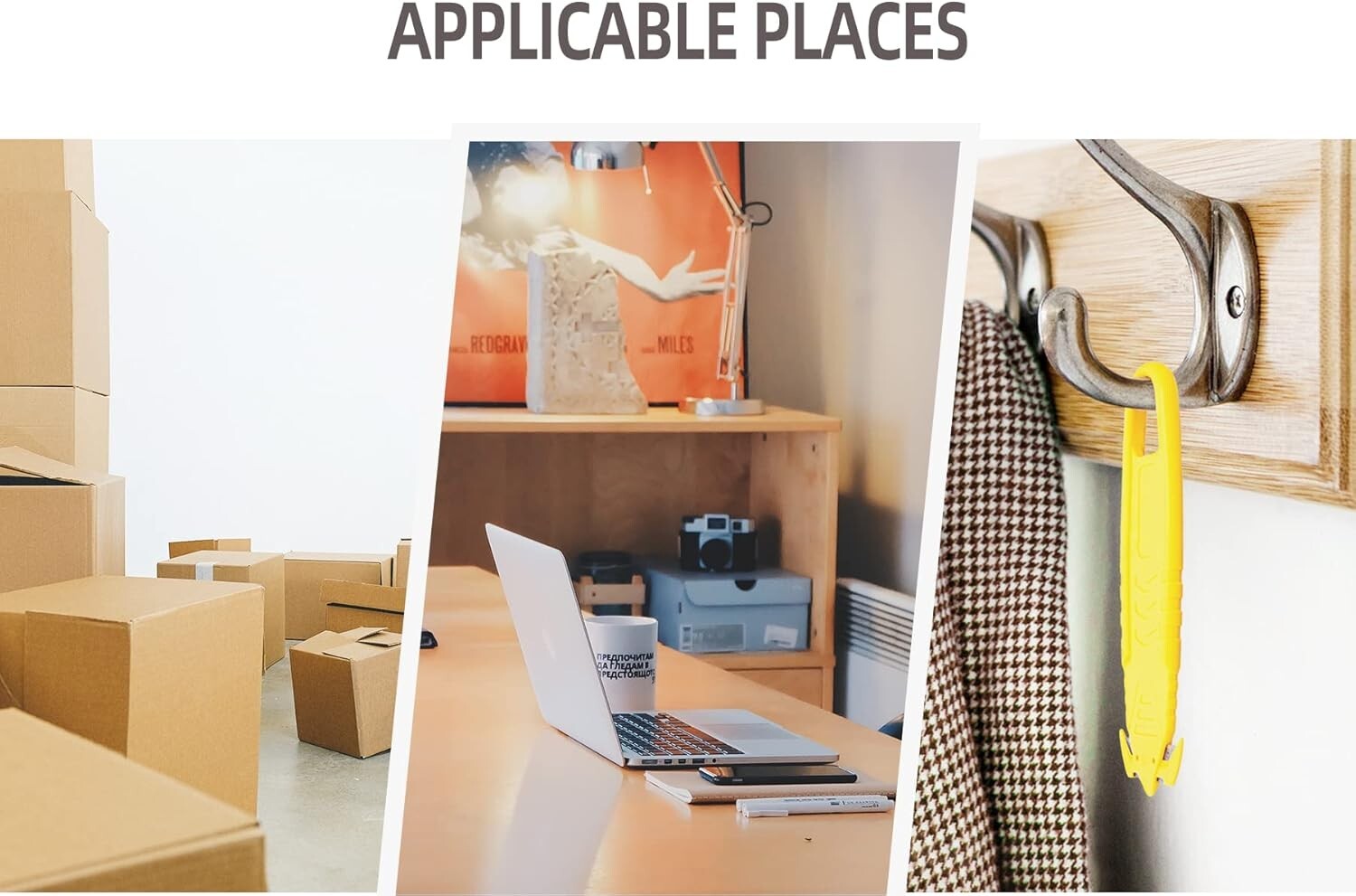 Durable Safety Box Cutter: 120-Pack with Tape Splitter for All Cutting Needs