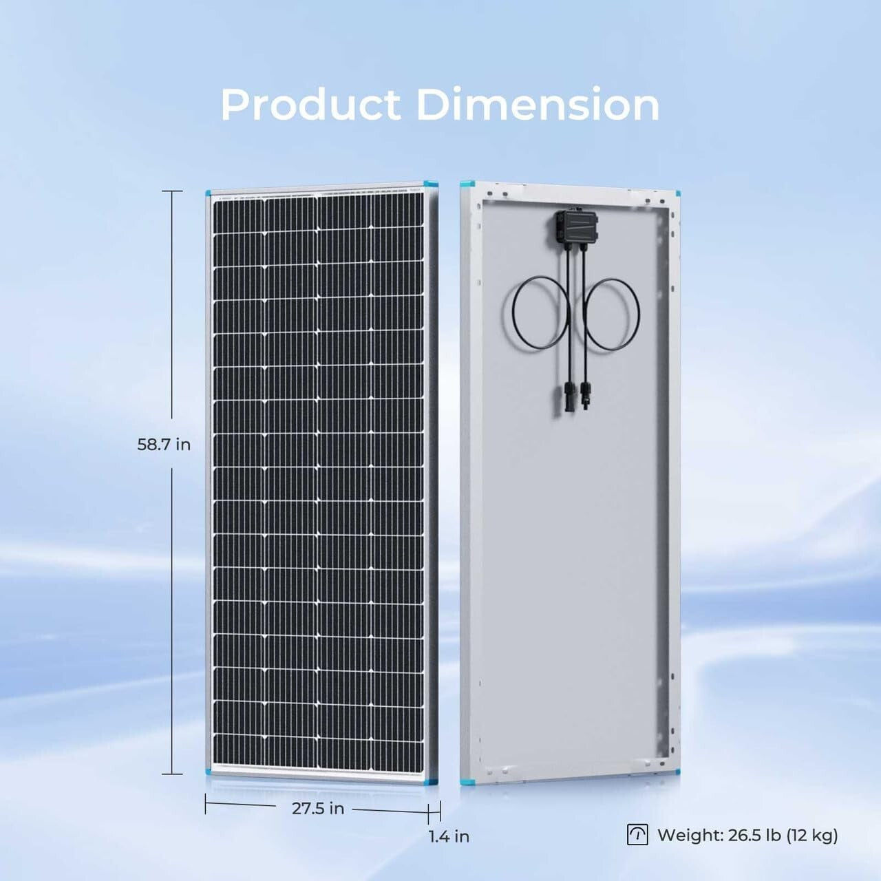 High-Efficiency 200 Watt Monocrystalline Solar Panel for RV & Off-Grid Use