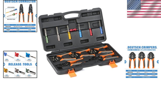 Automotive Connector Crimping Tool Set – 12 PCS with Extraction Tools Included