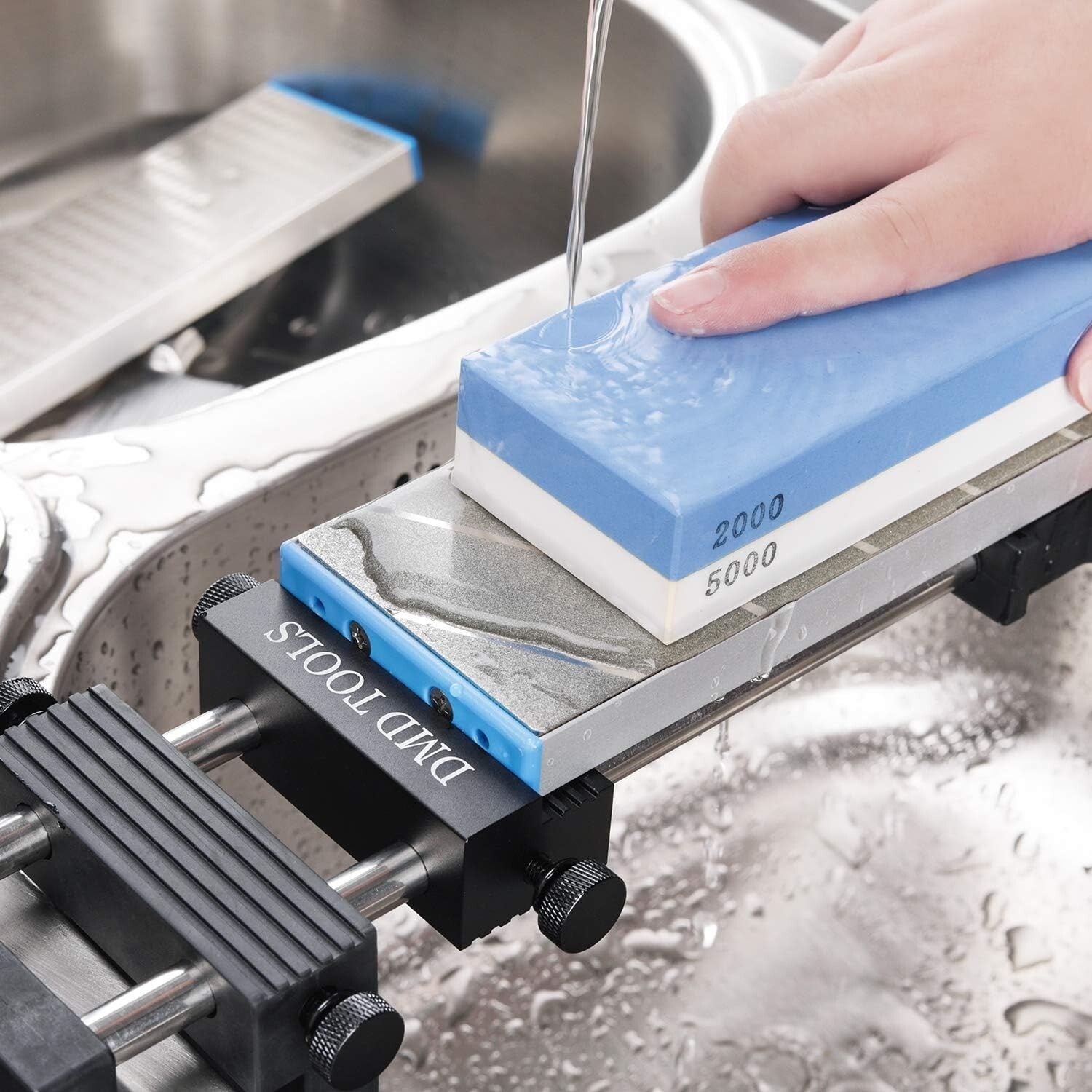 Alloy Steel Diamond Sharpening Stone Set with Safe Holder - Kitchen & Hunting