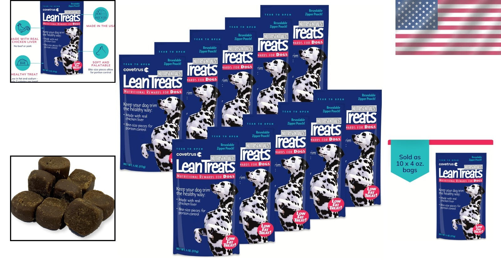 Guilt-Free Nutrisential Treats for Dogs - Low-Calorie Chicken Flavor Pack