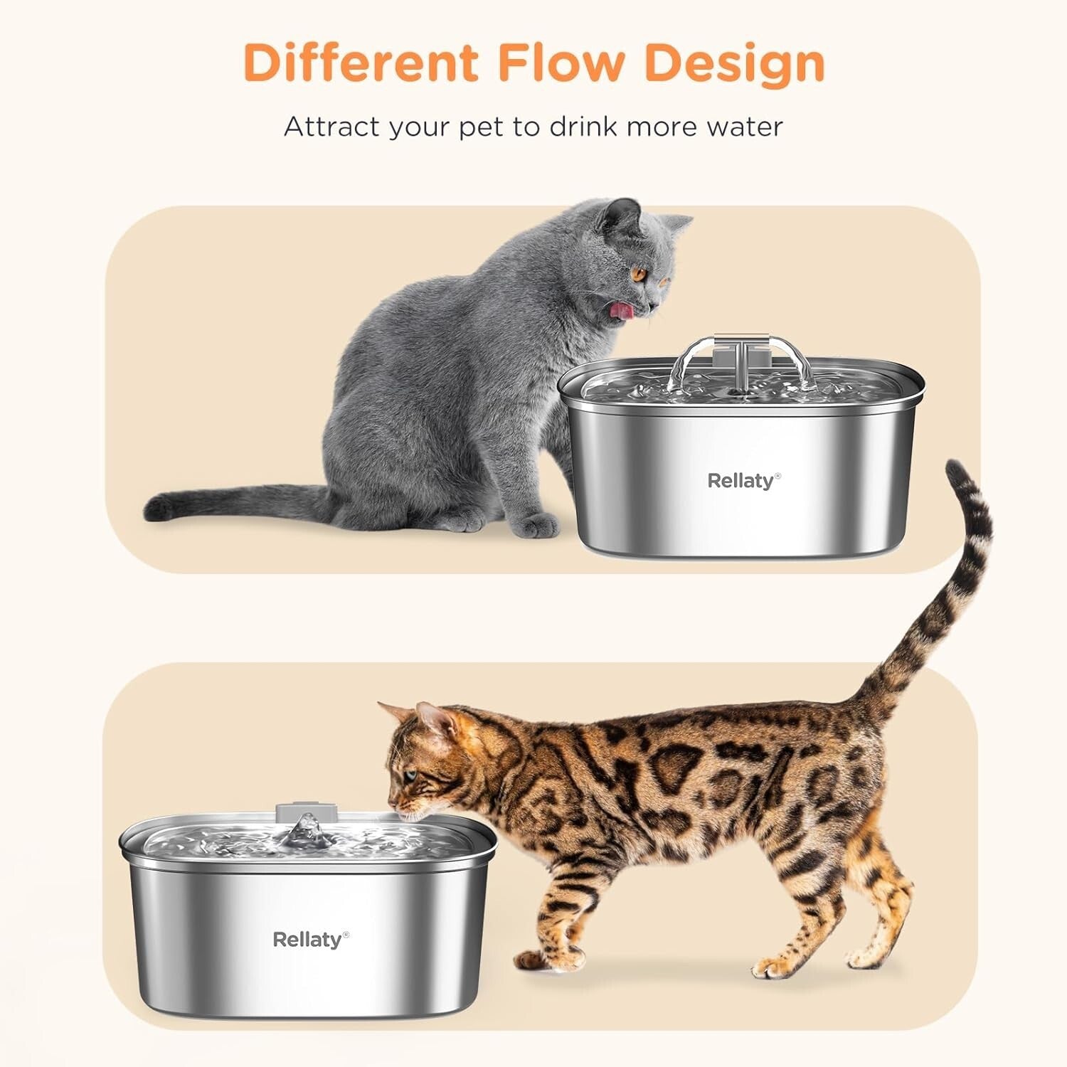 Pet Fountain Stainless Steel 3.2L: Quadruple Filtration & Clean Water Solution