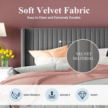 Load image into Gallery viewer, Modern Upholstered Platform Bed with Squeak-Resistant Wooden Slats - Full Size