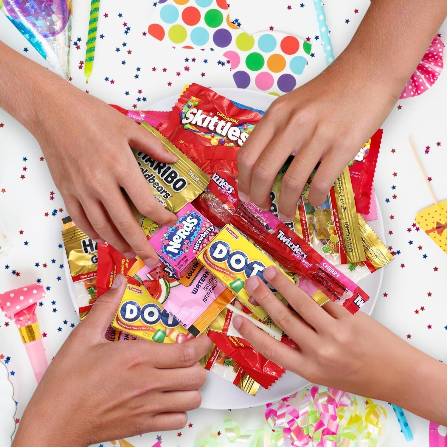 Assorted Candies in 5-Pound Pack - Individually Wrapped for Gatherings & Events