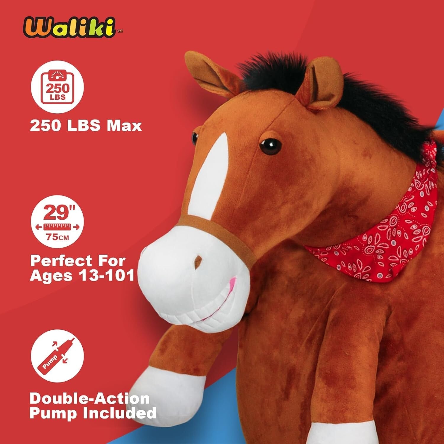 Durable Adult Hopper Ball for Fitness Ages 13-101 - Compact & Fun Exercise