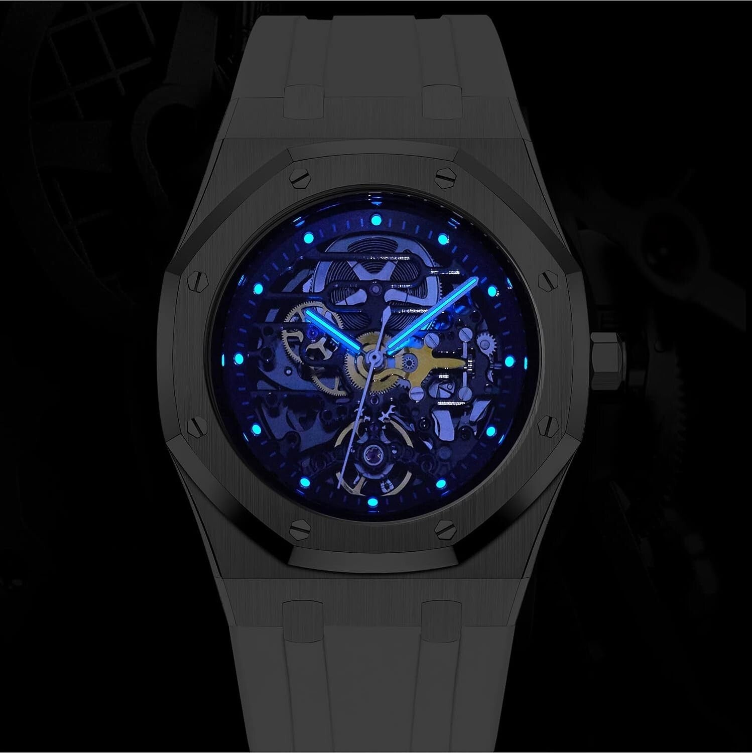Innovative Skeleton Diver Watch with Premium Silicone & 50M Water Resistance