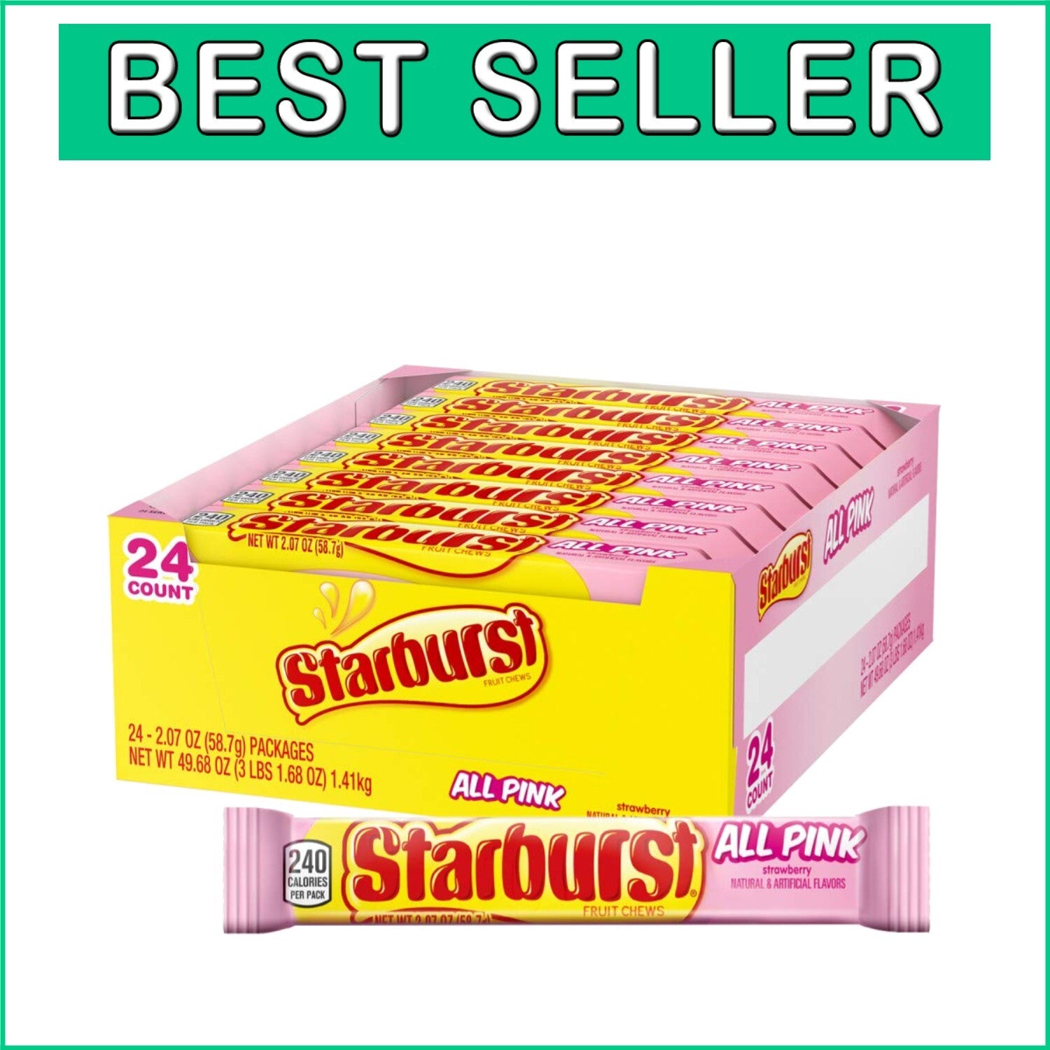 Delightful All Pink Chewy Candy Variety Pack - Perfect for Parties & Sharing