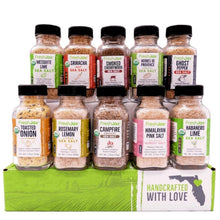 Load image into Gallery viewer, Sampler-Sized Organic Sea Salts - 10 Artisan Blends for Culinary Creativity