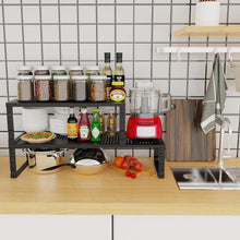 Load image into Gallery viewer, Expandable &amp; Stackable Kitchen Organizer - Adjustable Metal Spice Rack Set