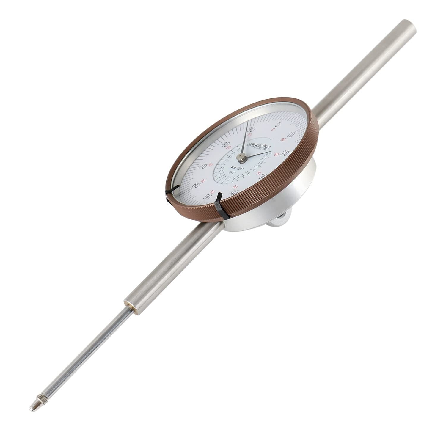 Precision 0-2'' Dial Indicator with 3'' Big Face - AGD 2 Style, Satin Finish