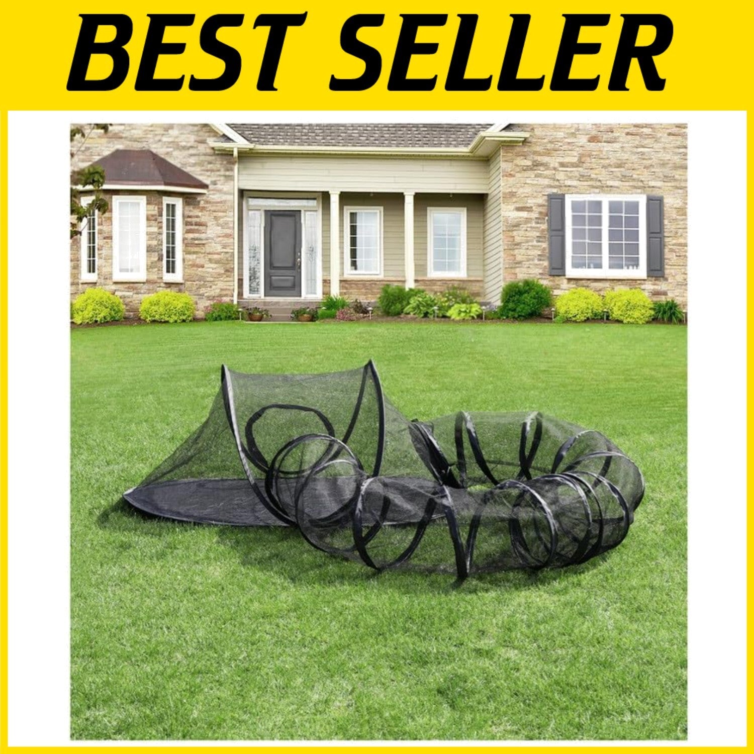 Lightweight Catio for Cats with Tunnel - Safe Outdoor Enclosure & Carry Bag