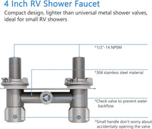 Load image into Gallery viewer, Compact All-Metal 4” RV Shower Valve with Easy-Turn Control for Temperature