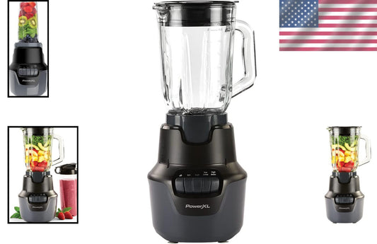 Versatile Boost Blender: 4 Speeds, Ice Crushing Power & 48oz Glass Jar, Black