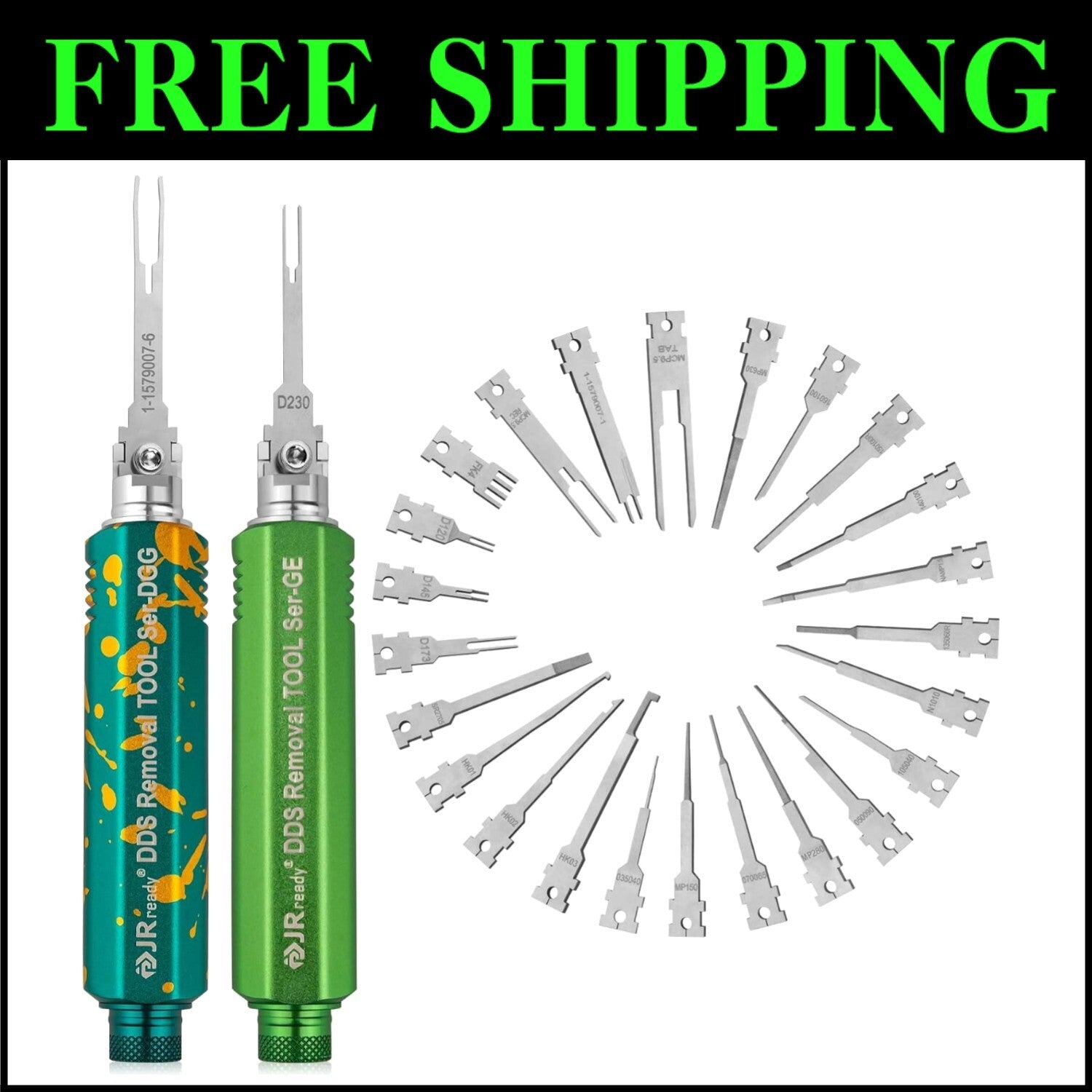 Dual-Head JRDDS Pin Extractor Tool Kit - Perfect for AMP and Molex Connectors