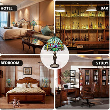 Load image into Gallery viewer, Elegant Green Dragonfly Stained Glass Table Lamp - Touch Switch &amp; LED Compatible