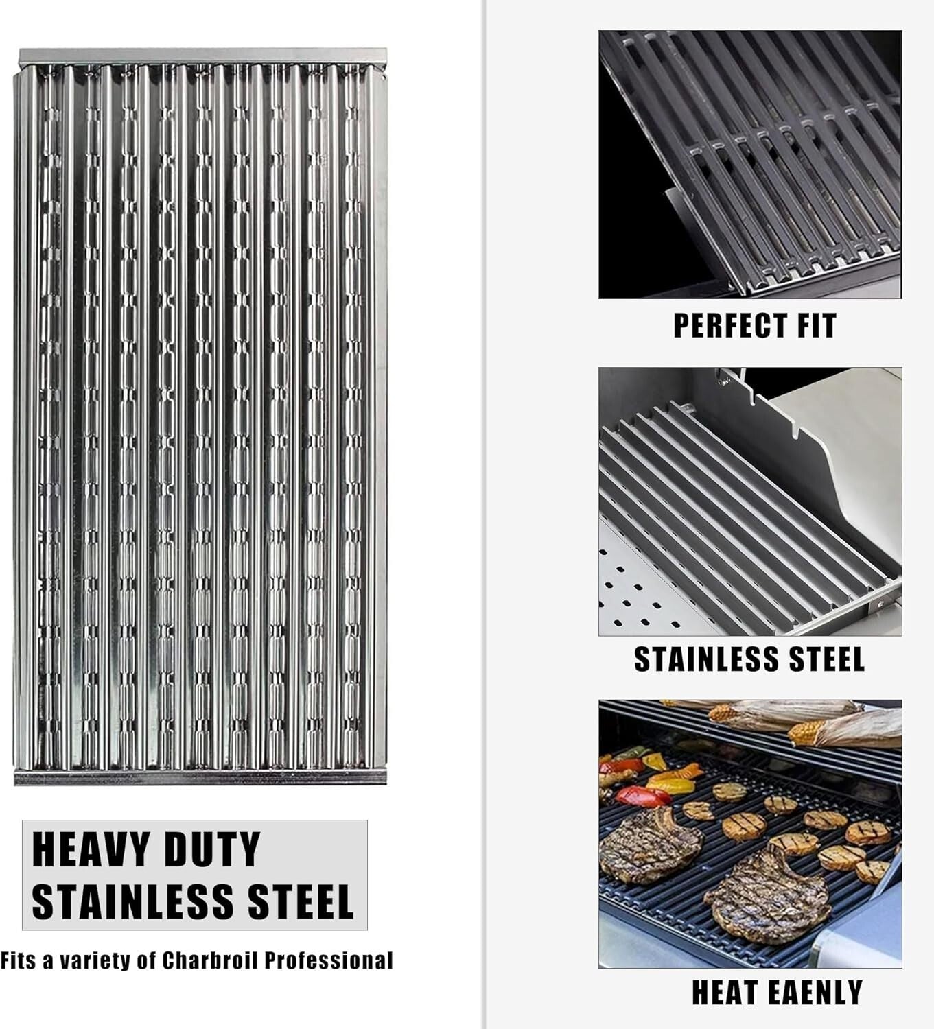 Durable 17" Emitter Plates for Charbroil Grill Series - Rust and Heat Resistant