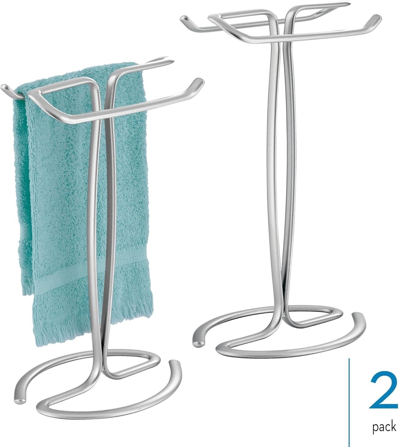 Durable Chrome and Alloy Steel Towel Stand Set - Elegant Bathroom Organization