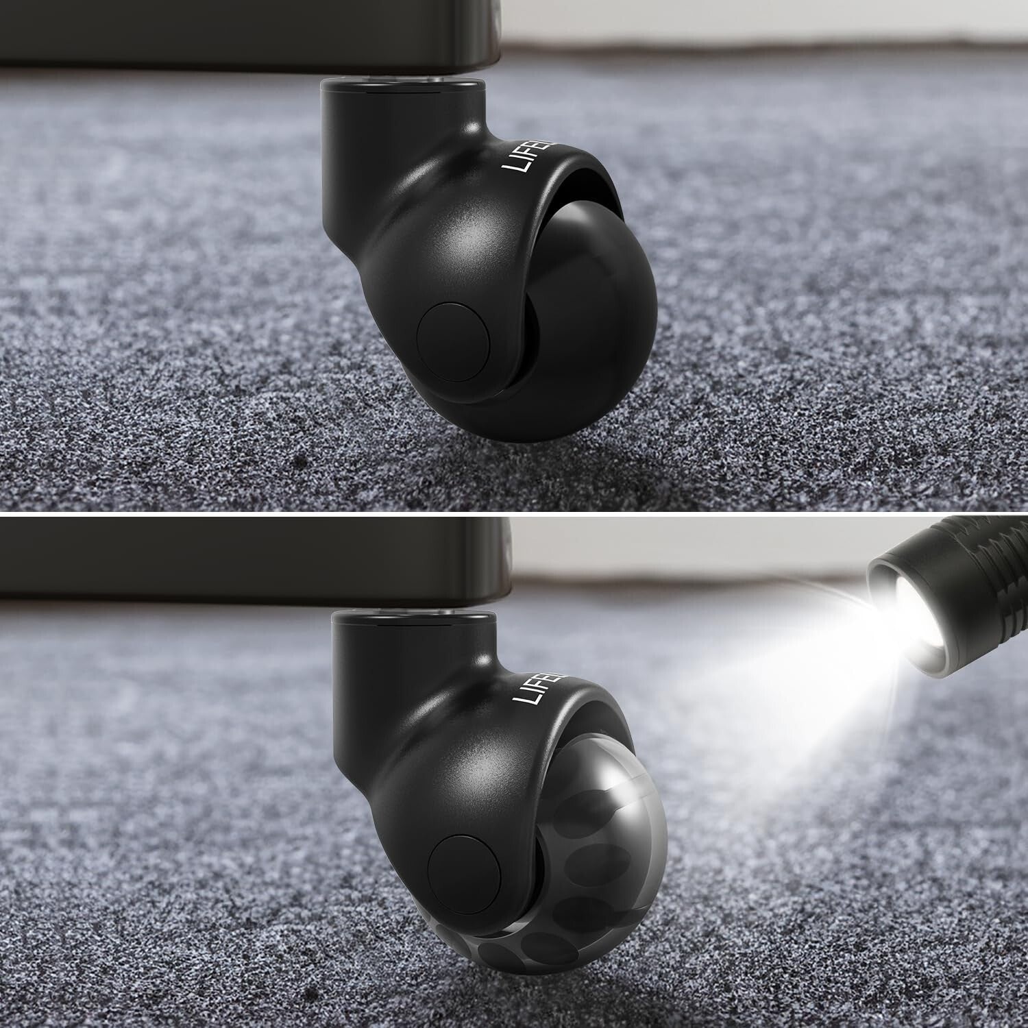 Durable Replacement Office Chair Wheels - 2 Inch Casters for Hardwood & Carpet