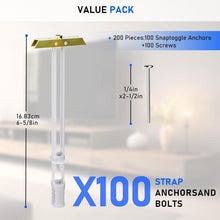 Load image into Gallery viewer, Reusable Drywall Anchors &amp; Bolts - 100pcs Heavy-Duty Solution for TV Mounting