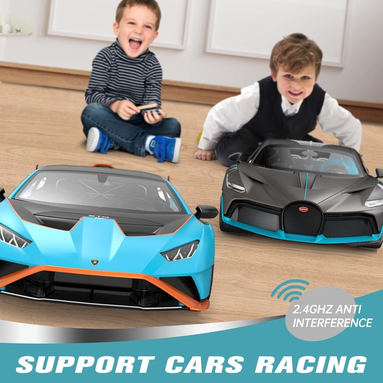 Blue Lamborghini Huracán STO R/C Toy Car 1/14 Scale - Perfect Gift for Ages 8-12