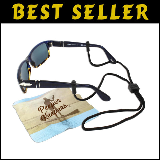 Stylish 12 Pack Adjustable Eyeglass Chains with No-Slip Grips & Microfiber Cloth