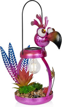 Load image into Gallery viewer, Charming 16'' Solar Metal Flamingo with LED Light – Perfect Outdoor Decor Piece