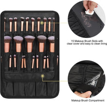 Load image into Gallery viewer, LED Makeup Bag with Adjustable Compartments &amp; Brush Holder - Travel Organizer