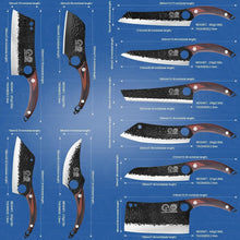 Load image into Gallery viewer, Ultimate 14-Piece Forged Knife Set for Home &amp; Camping - Ergonomic and Stylish