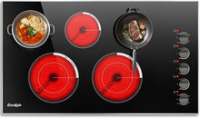 Load image into Gallery viewer, Versatile 36-Inch Electric Stove - 5 Burner Knob Control for Culinary Precision
