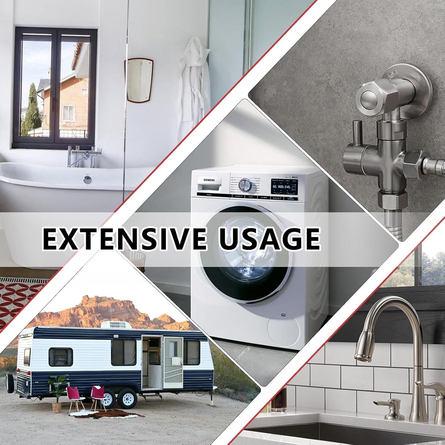 Efficient 10-Pack of Lead-Free Dual Compression Angle Stop Valves for Plumbing