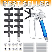 Load image into Gallery viewer, Versatile 17-Pc Airless Paint Sprayer Gun with Easy Install Nozzle Protection