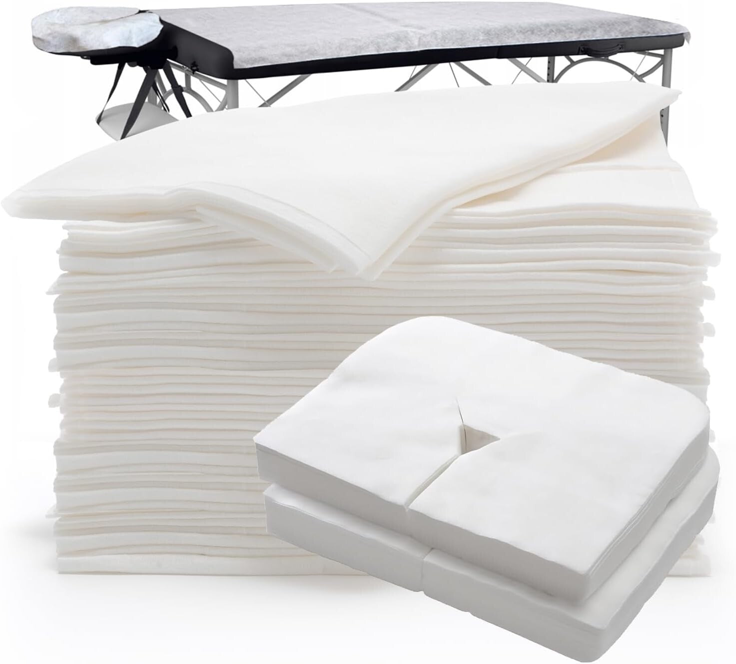 Premium 200 PCS Disposable Massage Sheets & Face Cradle Covers for Professionals