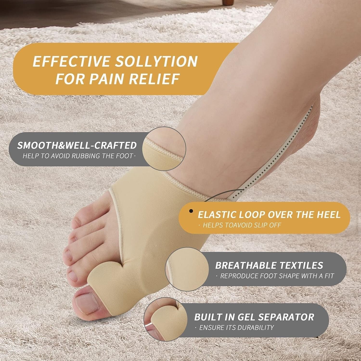 Breathable Bunion Corrector - 2PCS Adjustable Toe Straighteners for Adults