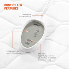 Load image into Gallery viewer, Electric Bed Warmer - Twin XL Heated Mattress Pad with 5 Heat Settings &amp; Safety