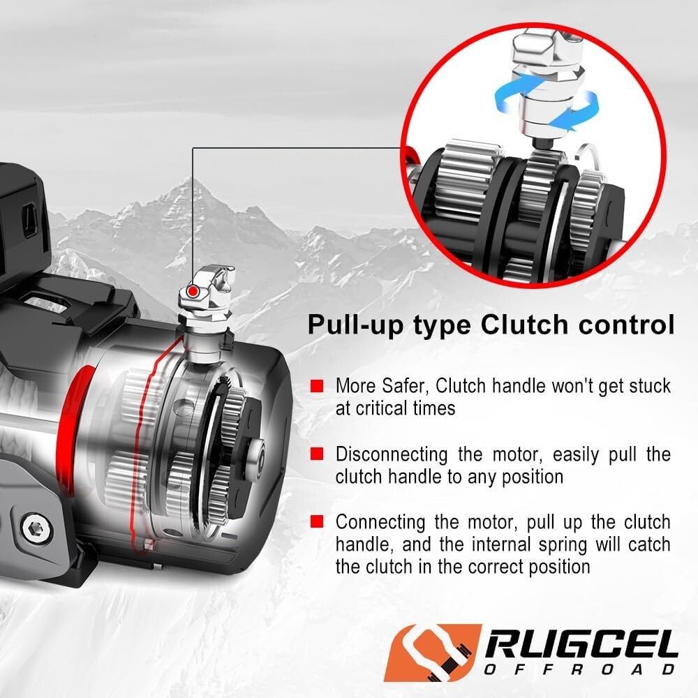 12000lb Waterproof Electric Winch with Synthetic Rope & 2-in-1 Remote Control