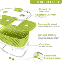 Load image into Gallery viewer, BPA-Free 3-Piece Vegetable &amp; Fruit Storage Set - Keep Produce Fresh &amp; Organized