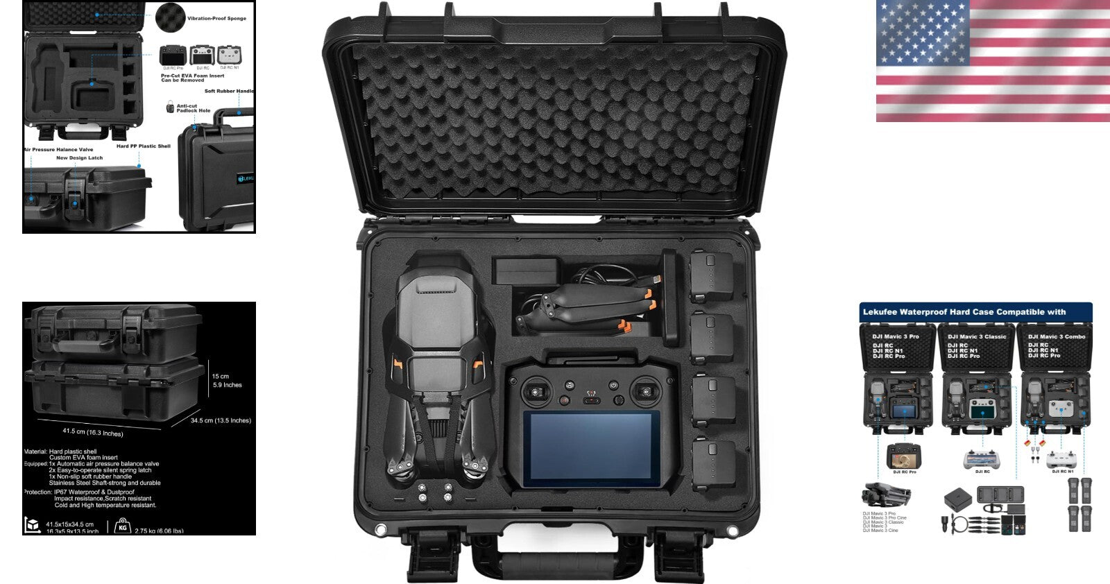 IP67 Rated Waterproof Case for DJI Mavic 3 Cine, Accessories & RC Controllers