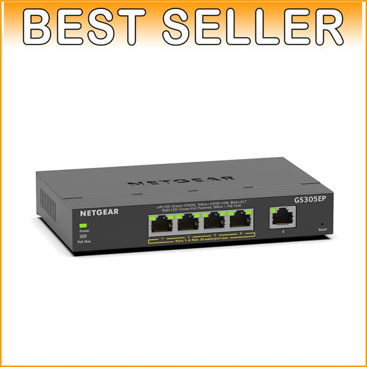 Easy Smart Managed Gigabit Ethernet Switch with 4 PoE+ Ports - Flexible Mounting