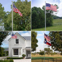 Load image into Gallery viewer, Heavy Duty 16FT Aluminum Flagpole Kit with Free Patriotic Flag - Silver Finish