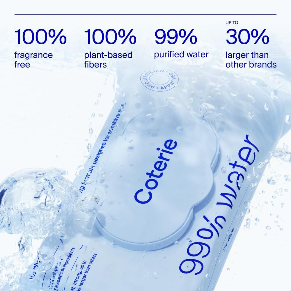 Eco-Friendly Baby Wipes for Newborns – 99% Purified Water, Dermatologist Tested