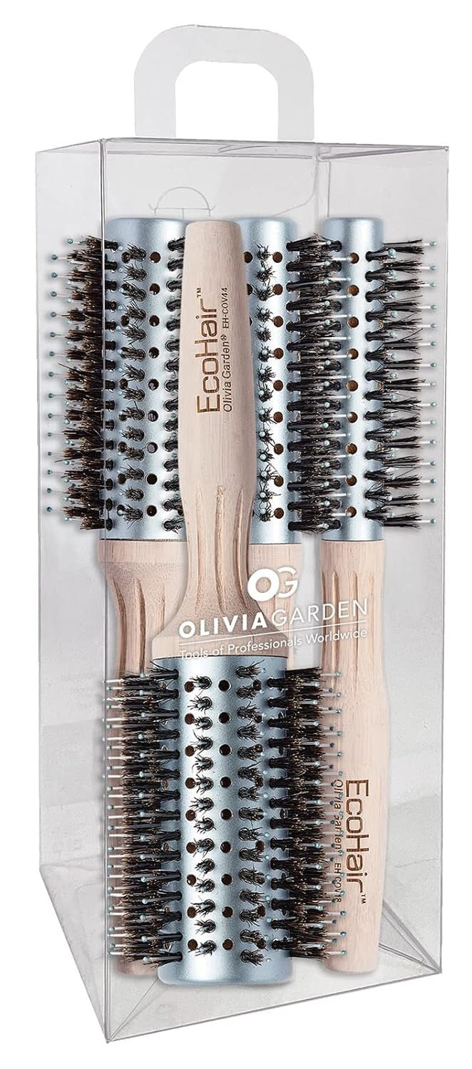 Eco-Friendly Bamboo Hairbrush with Boar Bristles for Ultimate Shine & Frizz C...