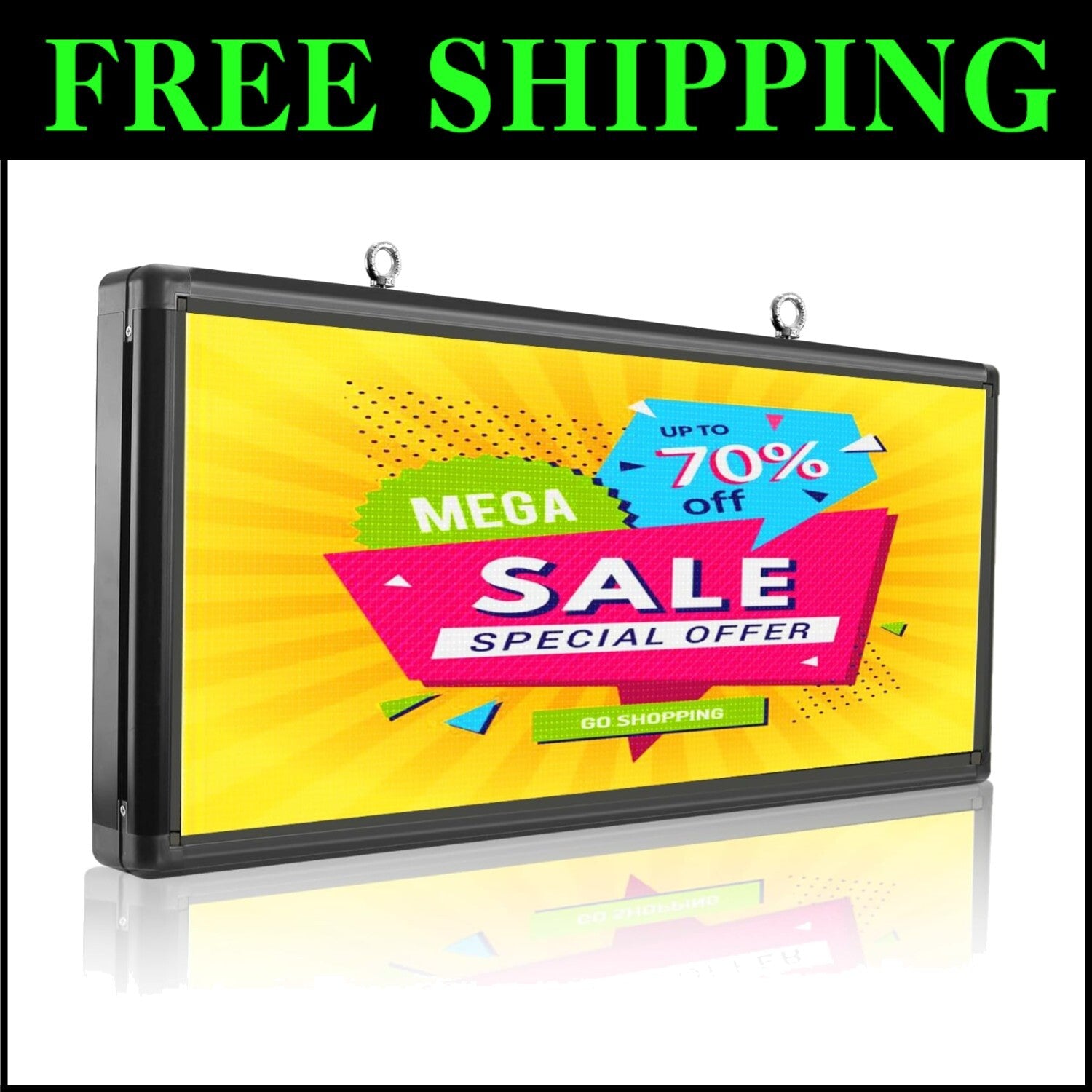 Durable Waterproof 40''x18'' Outdoor LED Advertising Board - Multicolor Display
