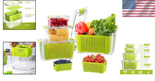 Load image into Gallery viewer, Keep Fruits and Vegetables Fresh - 4 Large BPA-Free Storage Containers with Lids