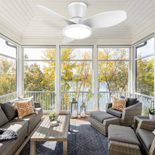 Load image into Gallery viewer, Modern Minimalist 32-Inch Ceiling Fan with Adjustable LED Light &amp; Remote Control