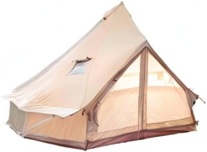 Spacious Waterproof Bell Tent with Stove Jack for Family Camping Adventures