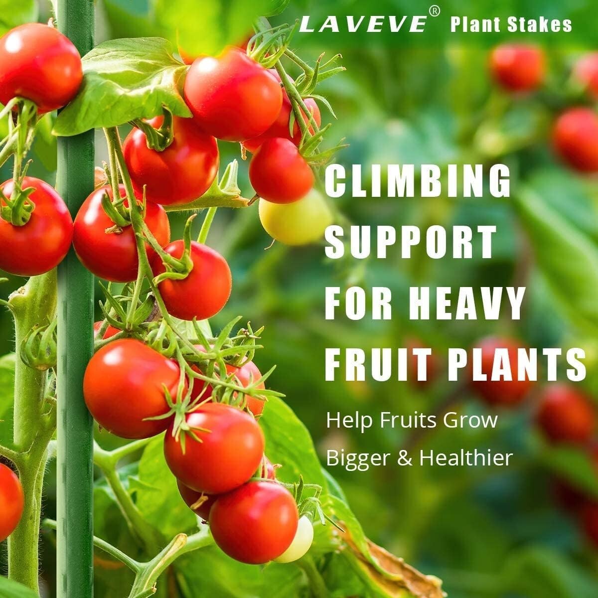 48-Inch Heavy Duty Steel Garden Stakes - Pack of 40 for Strong Plant Support