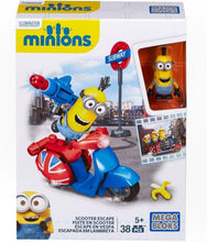 Load image into Gallery viewer, Interactive Mega Bloks Minions Scooter Escape Set - Ideal for Creative Kids