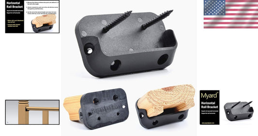 5 Pairs of Heavy-Duty Railing Brackets for 2x4 Wood Handrails - Easy Install