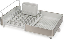 Load image into Gallery viewer, Adjustable Dish Drying Rack with Swivel Draining Spout and Cutlery Organizer